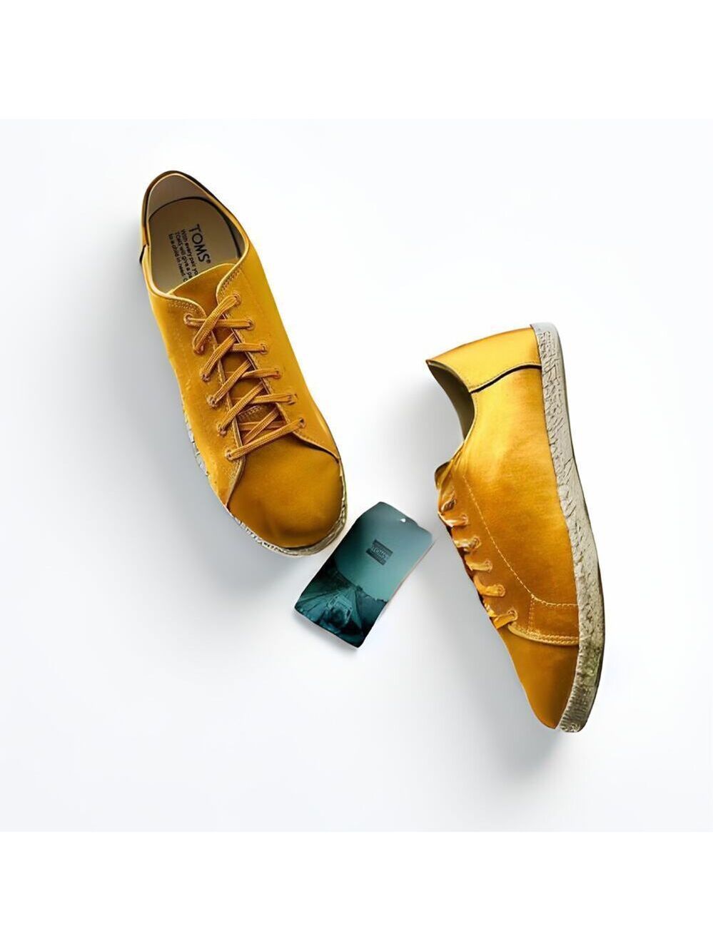TOMS Lena Sunflower Satin Espadrille Sneakers | W8 | Casual Comfort Street Style